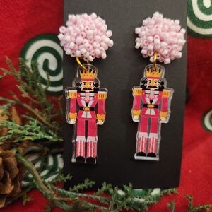 Pink Nutcracker Earrings